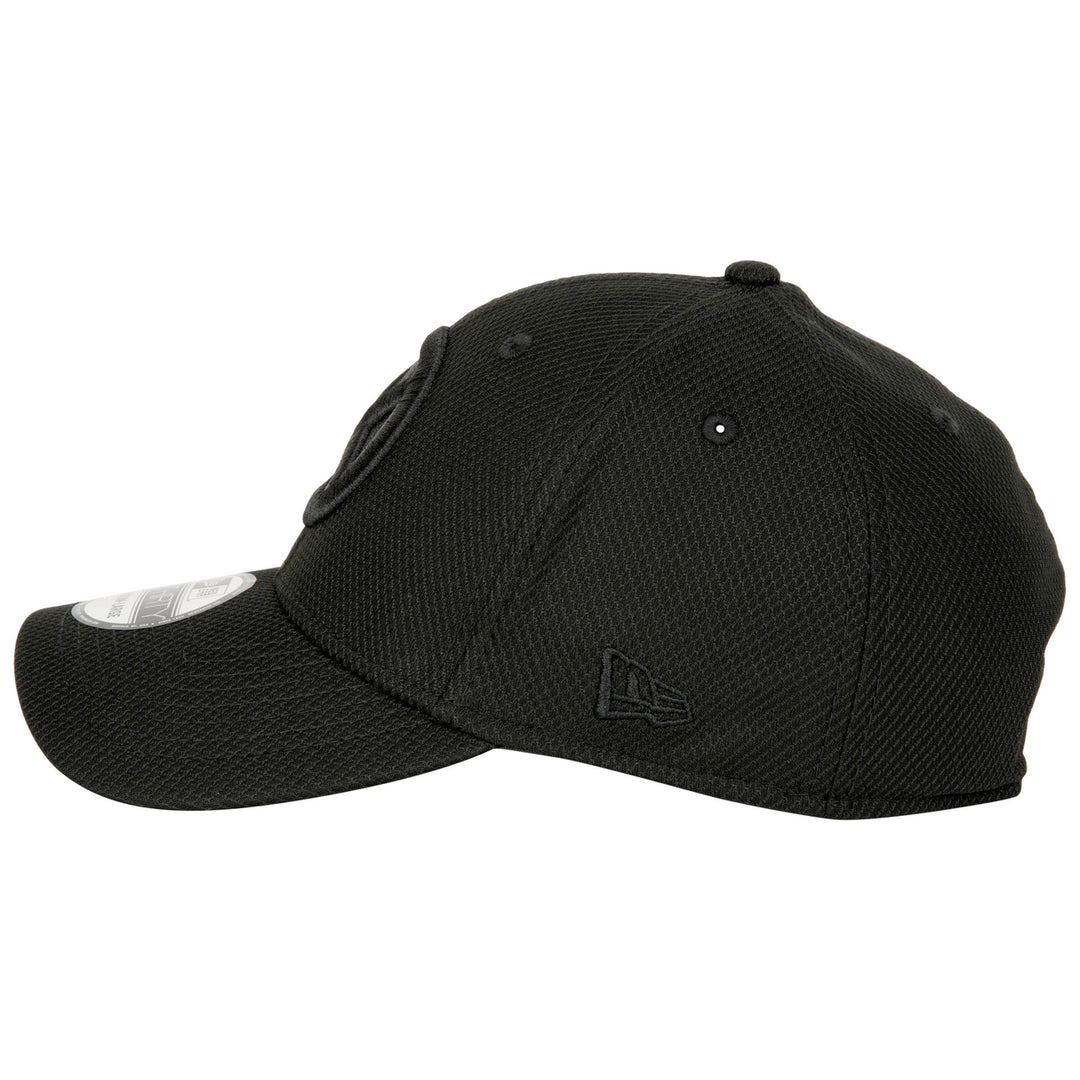 X-Men Logo Black on Black Colorway Era 39Thirty Fitted Hat Image 3