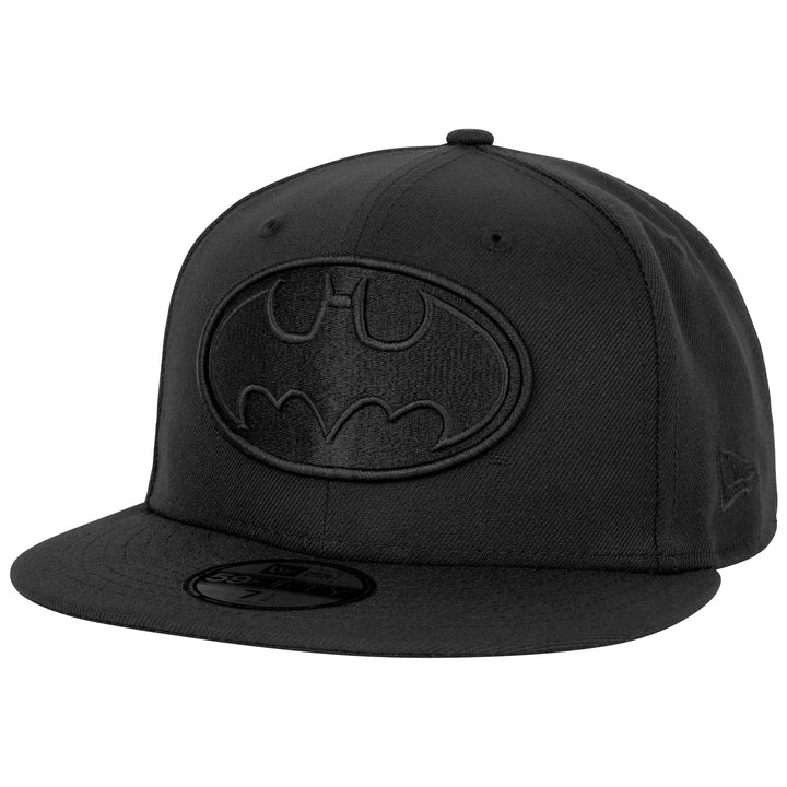 Batman Logo Black on Black Era 59Fifty Fitted Hat Image 1