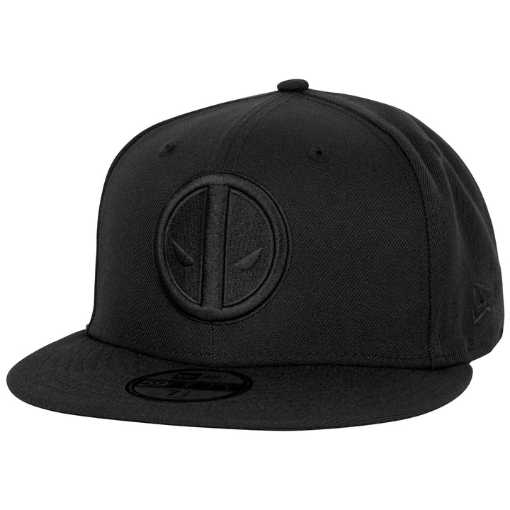 Deadpool Logo Black on Black Era 59Fifty Fitted Hat Image 1