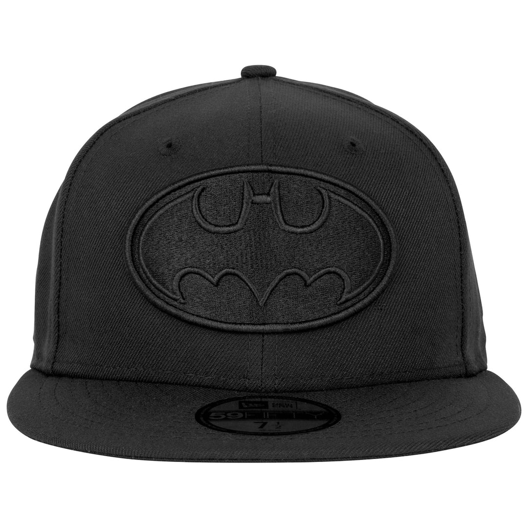 Batman Logo Black on Black Era 59Fifty Fitted Hat Image 2