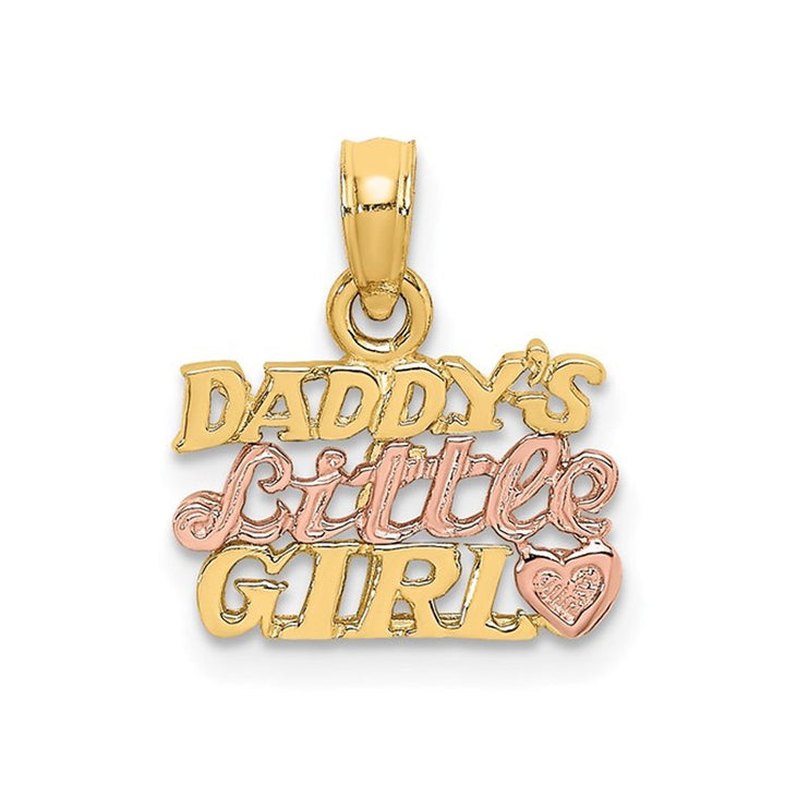 14K Yelllow and Rose Gold Daddys Little Girl Charm Pendant (NO CHAIN) Image 1
