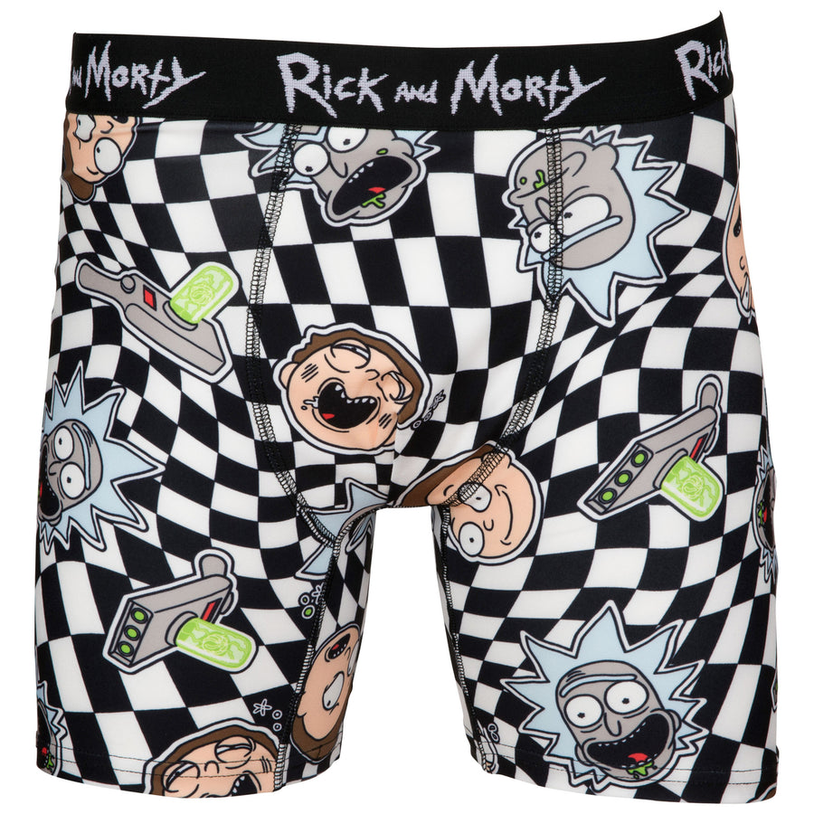 Rick And Morty Optical Illusion Boxer Briefs Image 1
