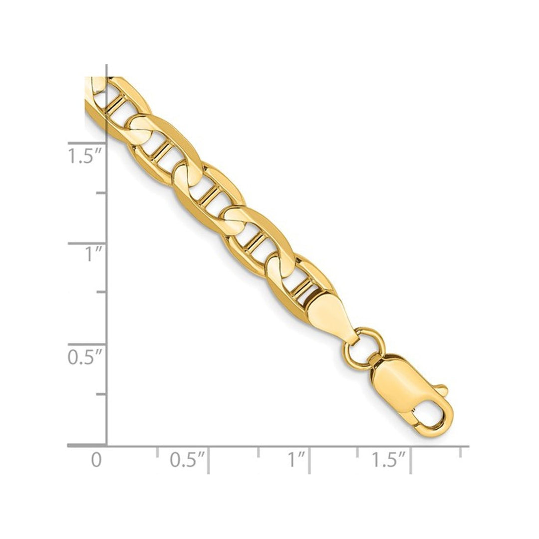 14K Yellow Gold Concave 6.25mm Anchor Chain Bracelet (8 Inches) Image 2