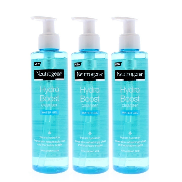 Neutrogena Hydro Boost Cleanser Water Gel 200ml (3 Pack) Image 1