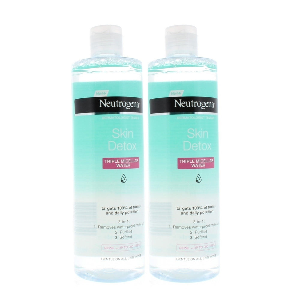 Neutrogena Skin Detox Triple Micellar Water 400ml (2 Pack) Image 2