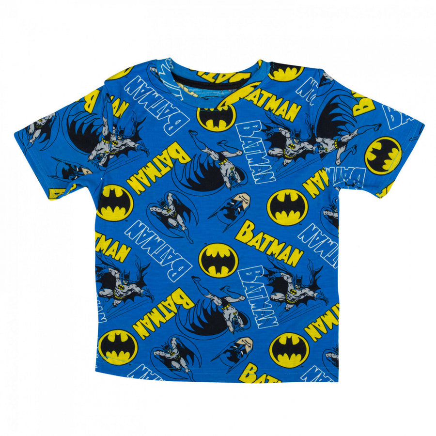 Batman Comic Art All Over Print Youth T-Shirt Image 1