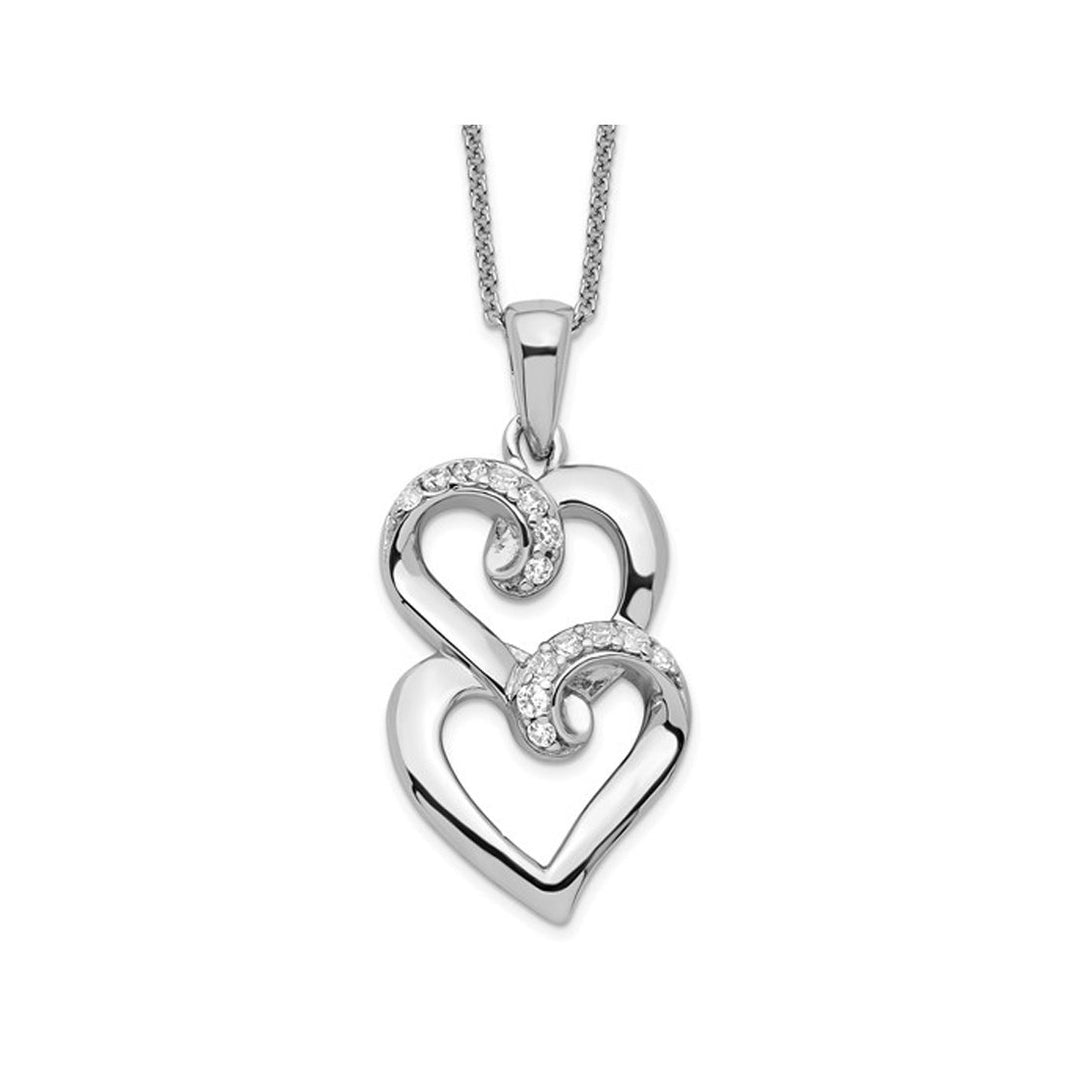 To My Sister Heart Pendant Necklace in Sterling Silver with Chain Image 1