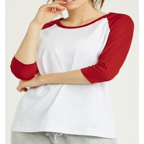 Sofra Womens Baseball Tee Image 1