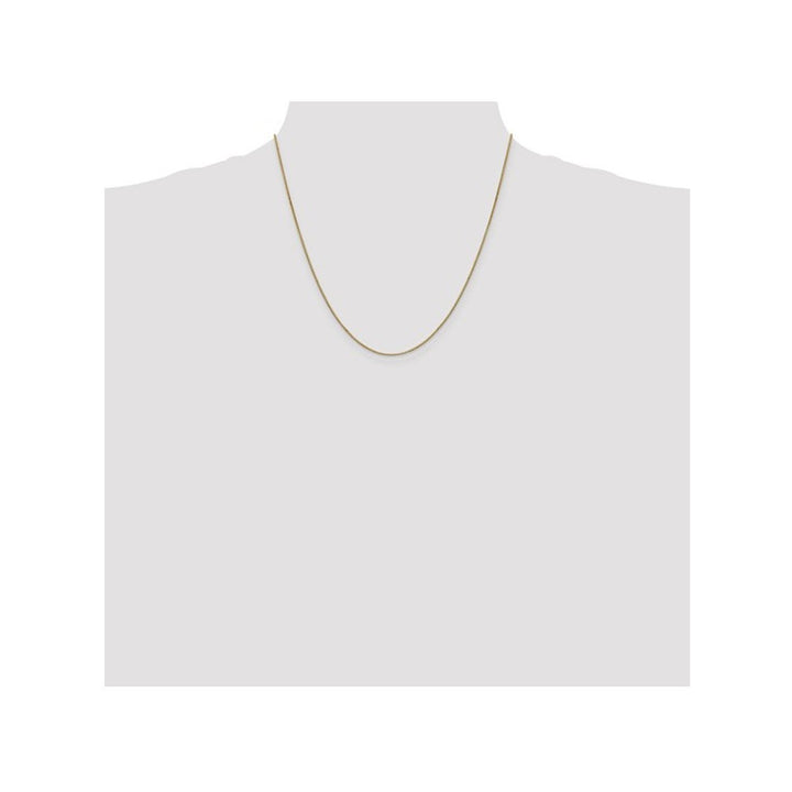 14K Yellow Gold Box Chain Necklace 20 Inches (0.90mm) Image 4