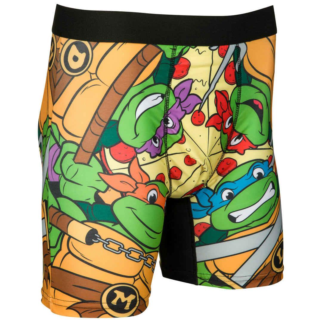 Teenage Mutant Ninja Turtles Pizza Boxer Briefs in Novelty Packaging Image 3