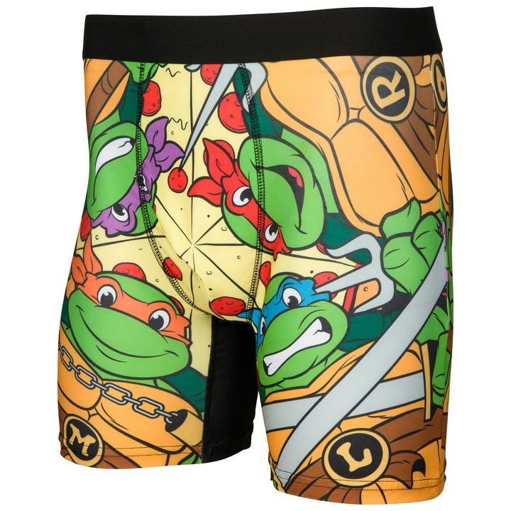 Teenage Mutant Ninja Turtles Pizza Boxer Briefs in Novelty Packaging Image 4