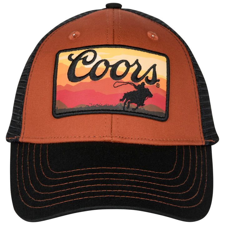 Coors Western Sunset Patch Adjustable Trucker Hat Image 2