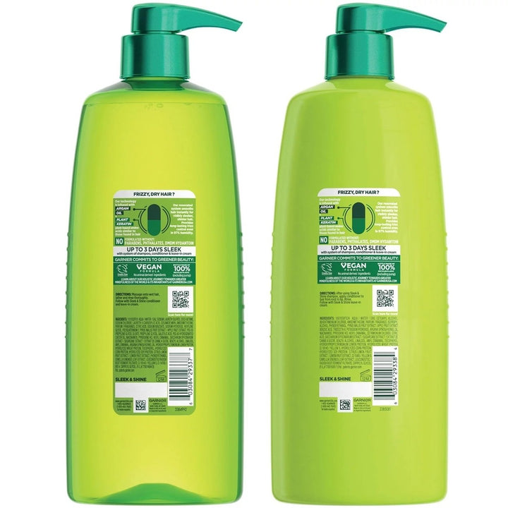 Garnier Fructis Sleek and Shine Smoothing Shampoo and Conditioner 40 Fl Oz (2 Pack) Image 2