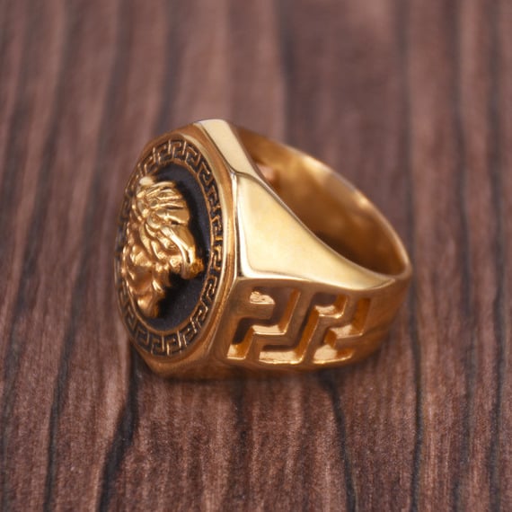Retro Polished Punk Rock Biker Gift Ring Image 4
