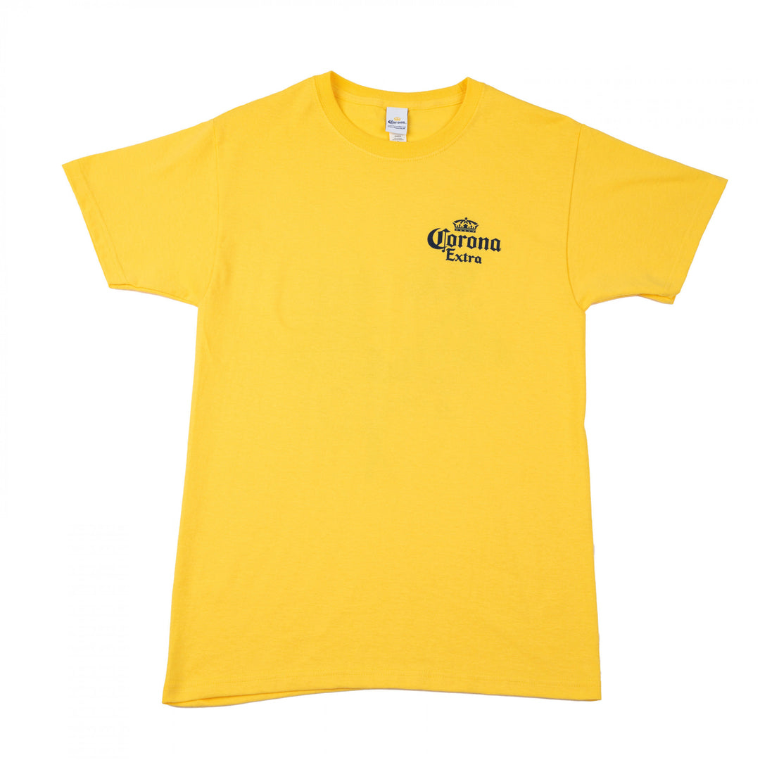 Corona Extra Parrot La Vida Mas Fina Banana Front and Back T-Shirt Image 4