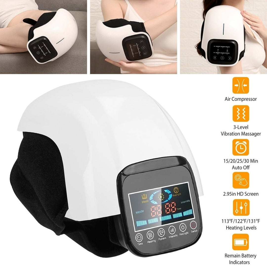 Electric Rechargeable Knee Massager Infrared Heat Pain Relief Therapy Knee Brace Wrap Image 2