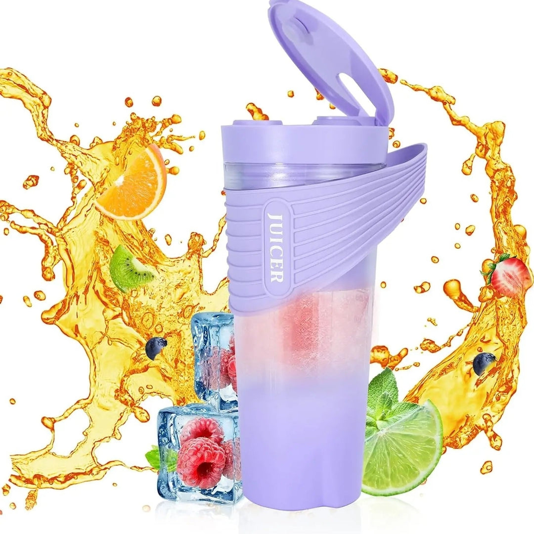 Personal 6 Blade Blender for Shakes and Smoothies- 15.5 oz USB Rechargeable Image 1