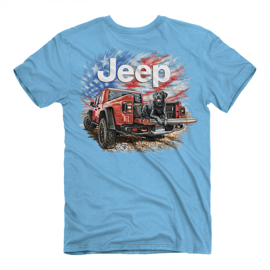 Jeep American Lab Front and Back Print T-Shirt Image 1