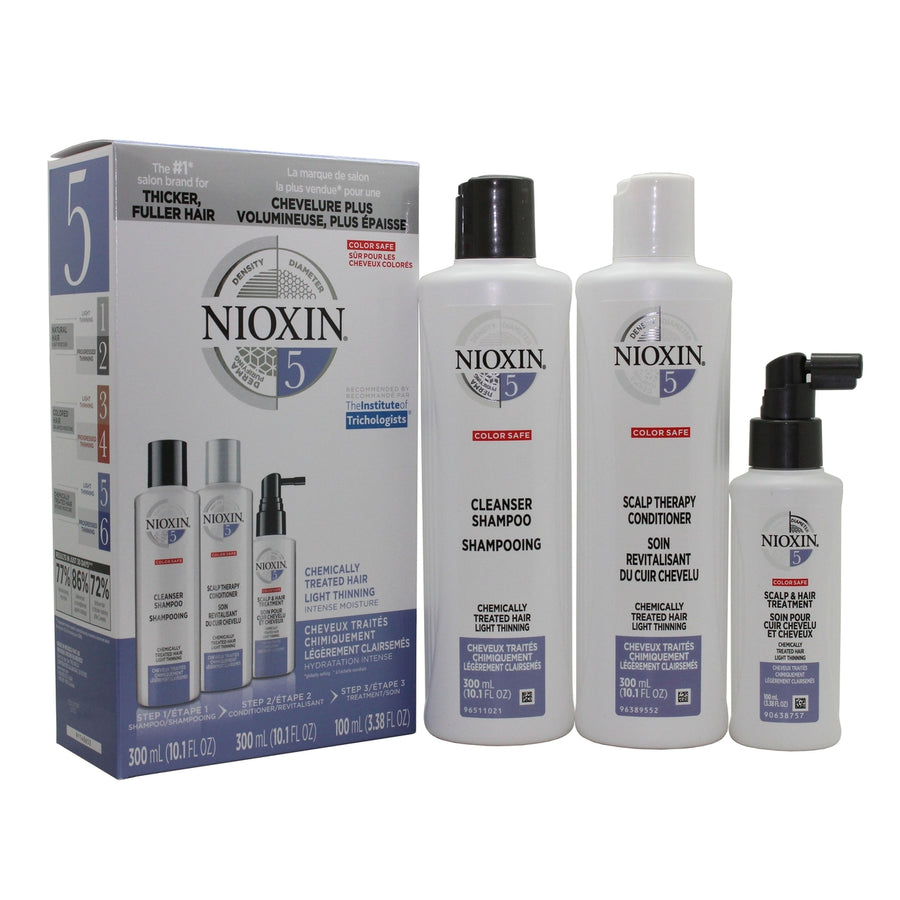 Nioxin System 5 Starter Kit-Cleanser 10oz  Therapy 10oz and Treatment 3.3oz (3pc Set) Image 1