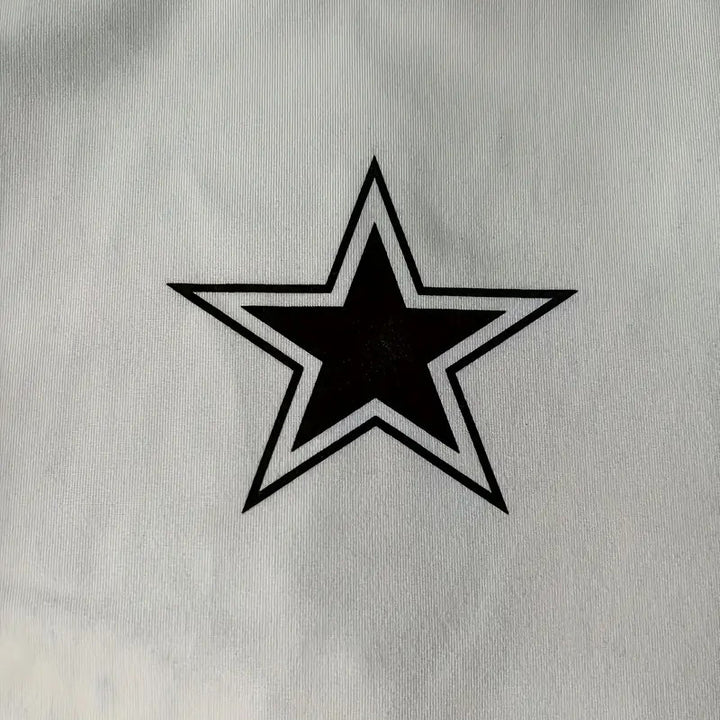 Star Print Color Block T-shirt Y2K Short Sleeve Crew Neck Crop Top Womens Clothing Image 3