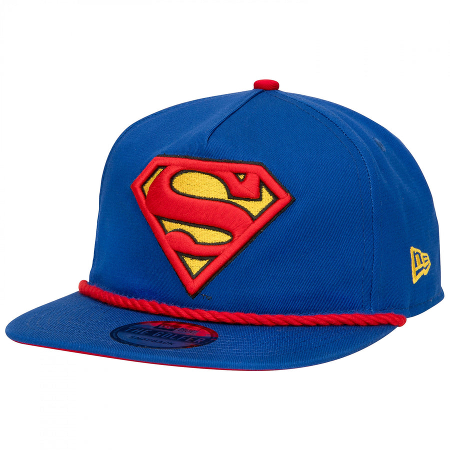 Superman Logo Blue Colorway Era Adjustable Golfer Rope Hat Image 1