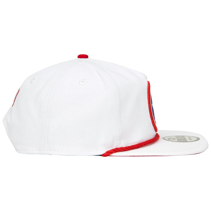 Captain America Logo White Colorway Era Adjustable Golfer Rope Hat Image 4