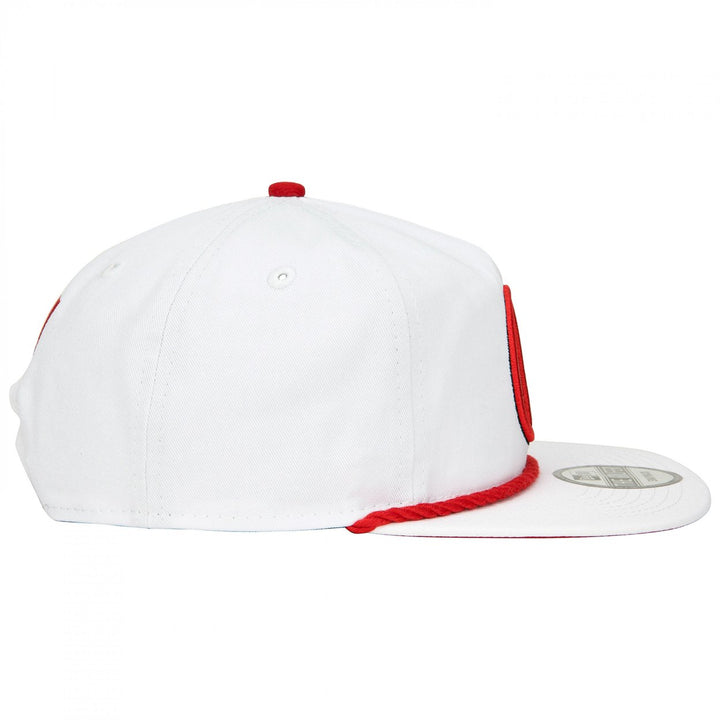 Deadpool Logo White Colorway Era Adjustable Golfer Rope Hat Image 4