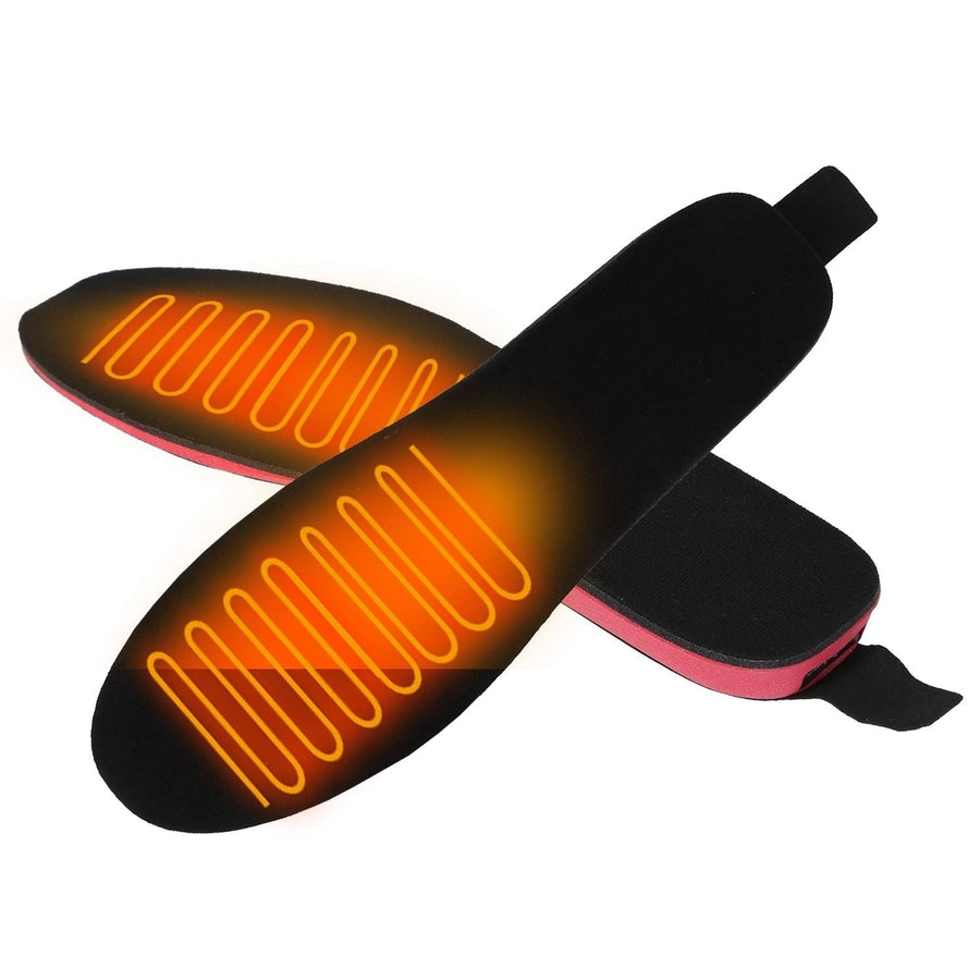 Heated Insoles Electric Heated Foot Warmer 3000mAh Rechargeable Battery Powered Trimmable Heated Shoe Insoles for Image 1