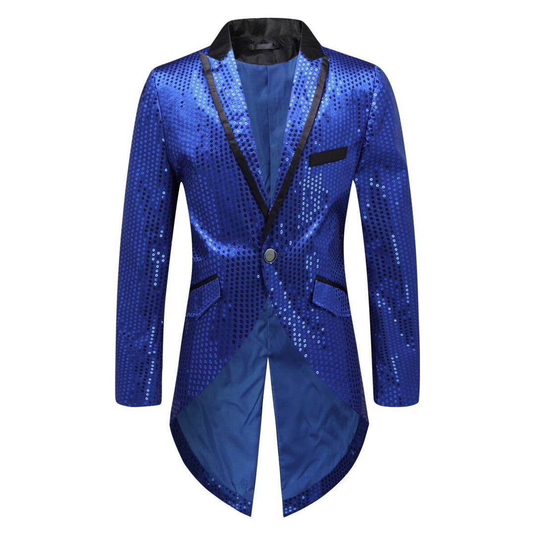 Cloudstyle Mens Sequin Tailcoat Tuxedo Party Banquet Image 1