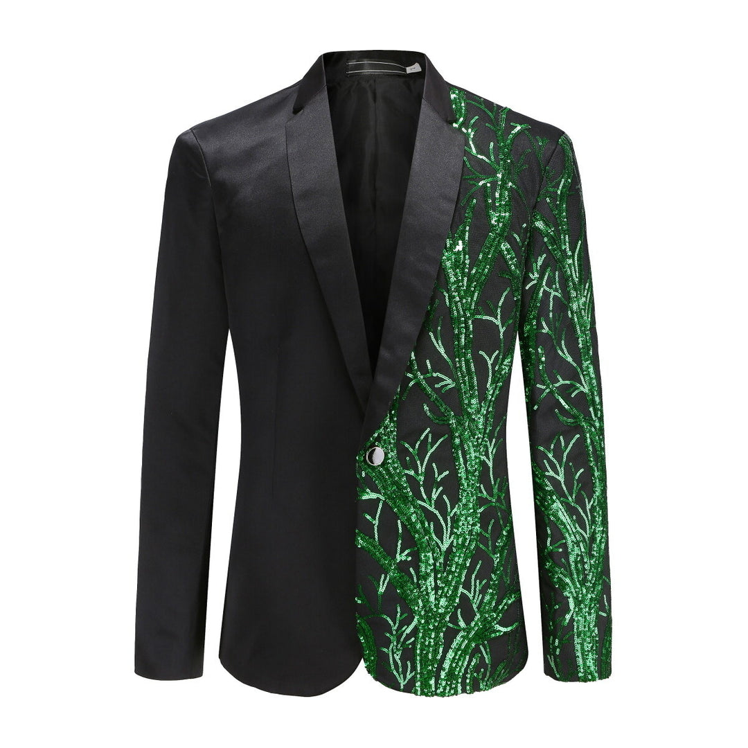 Cloudstyle Mens Sparkly Sequin Blazer Shiny Fancy Dress Jacket Party Banquet Image 3