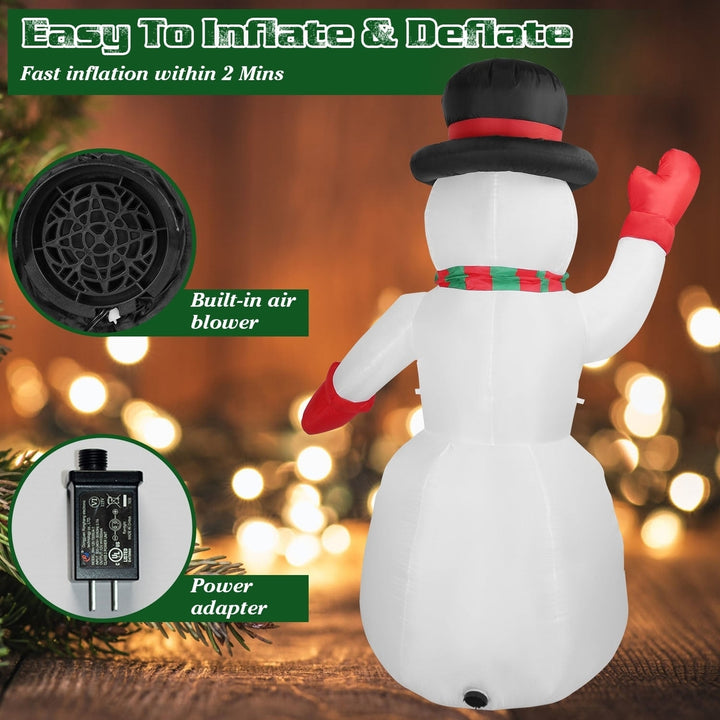 7.9FT Christmas Inflatable Giant Snowman Blow up Light up Snowman Image 4