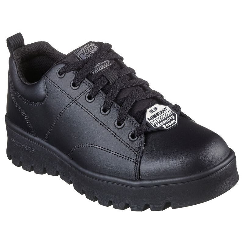 SKECHERS WORK Womens Relaxed Fit Street Cleat SR - Briela Slip Resistant Work Shoe Black - 108113/BLK BLACK Image 2