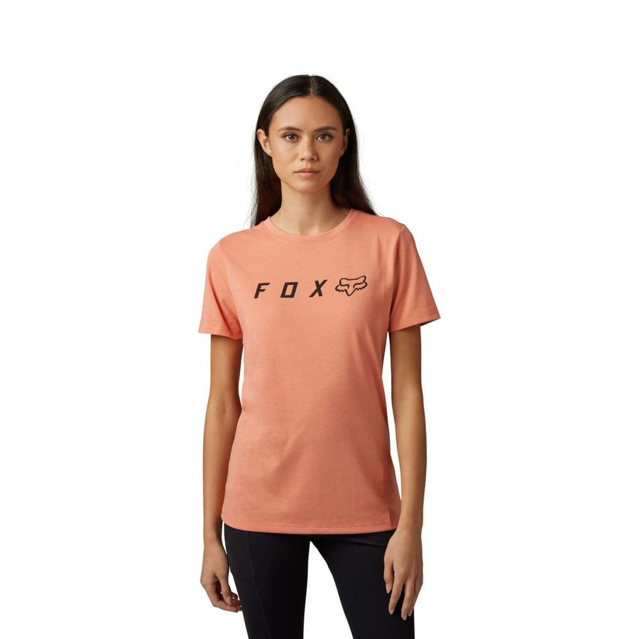 Fox Racing Womens Short Sleeve Tech Tee Salmon Standard Fit Model W ABSOLUTE Image 1