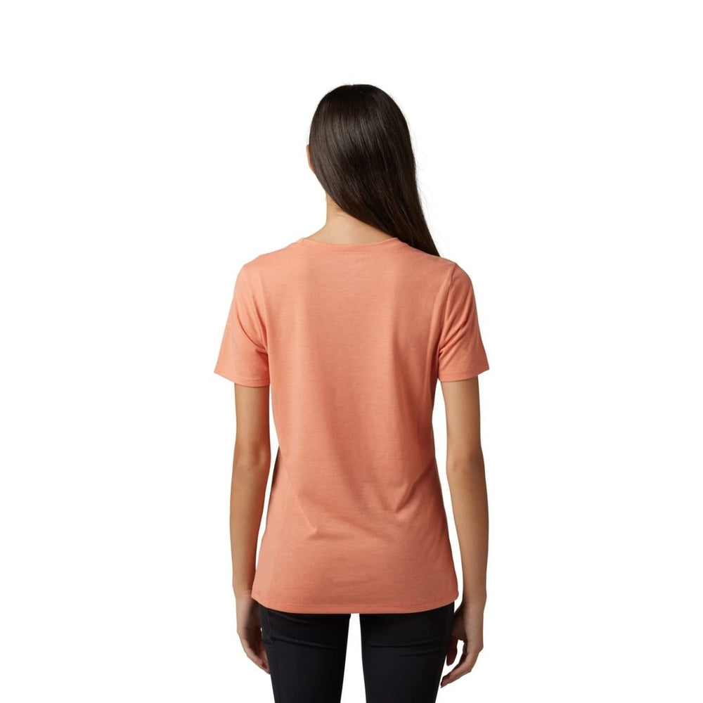 Fox Racing Womens Short Sleeve Tech Tee Salmon Standard Fit Model W ABSOLUTE Image 2