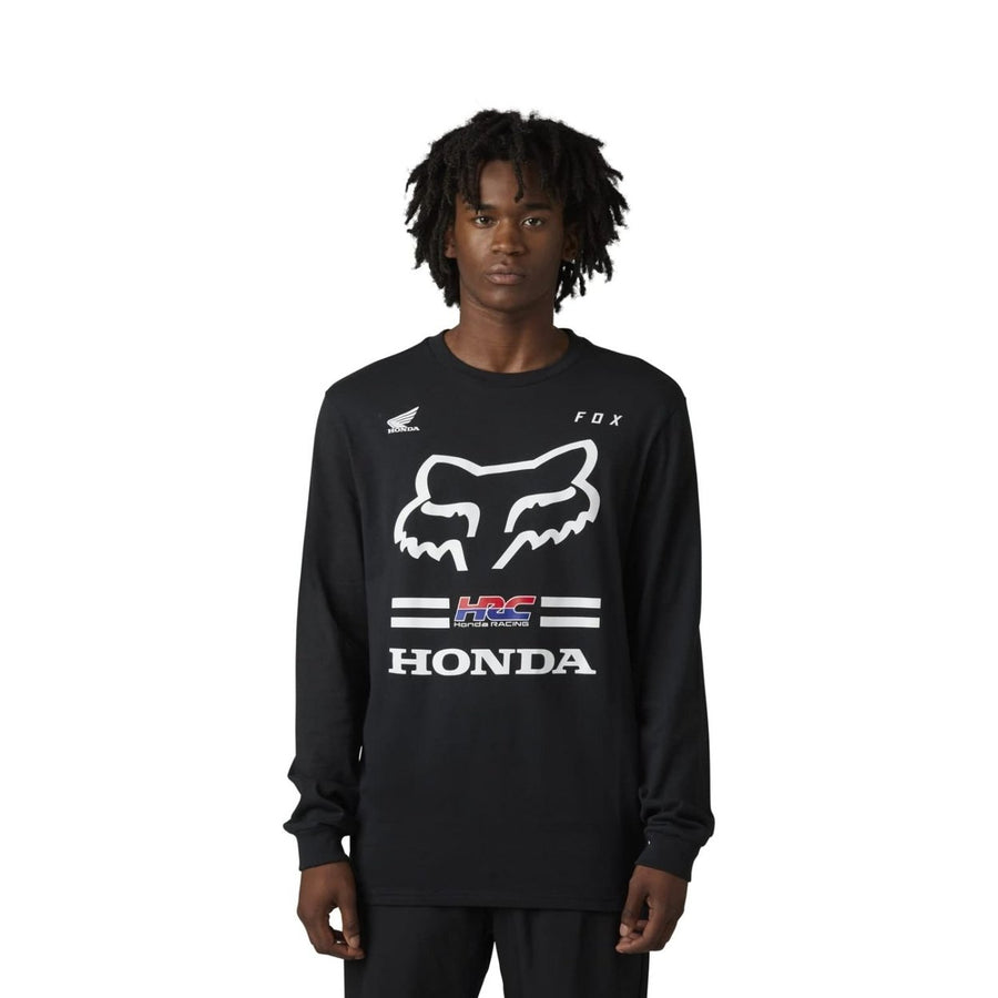 Fox Racing Mens Long Sleeve Tee Black Fox X Honda Premium Size [Insert Size] Image 1