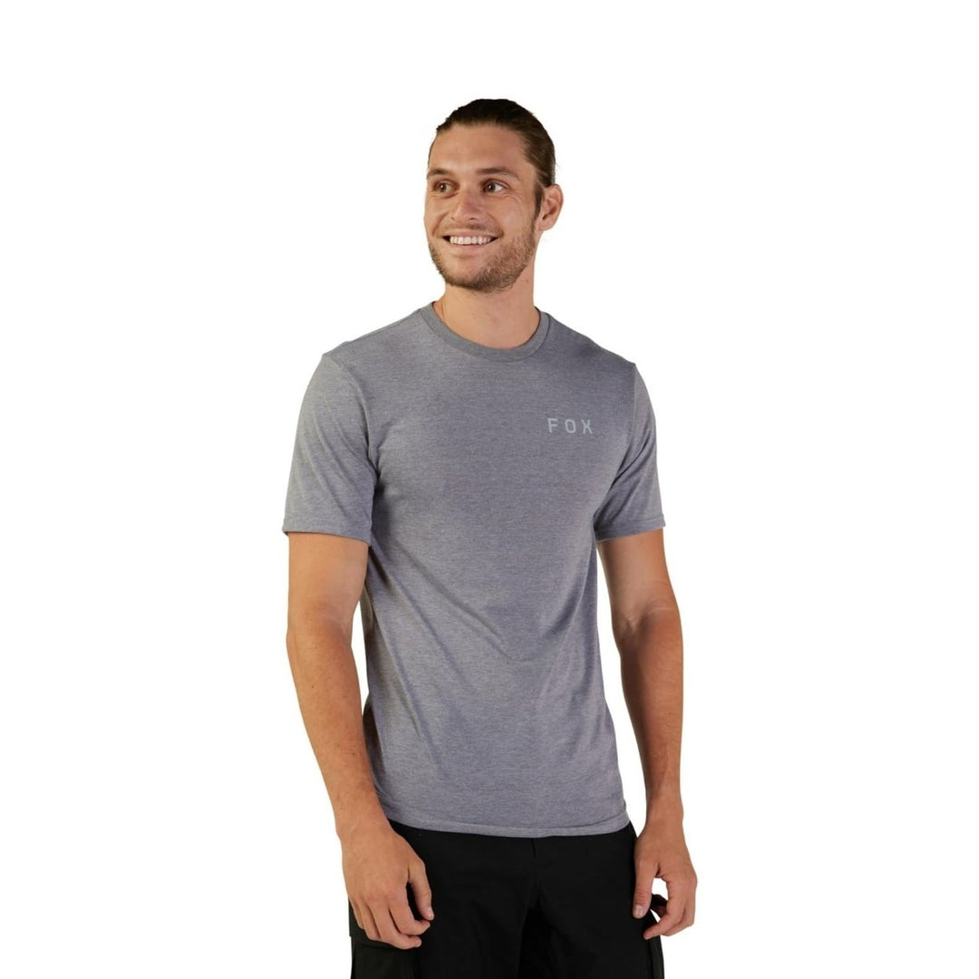 Fox Racing Mens Magnetic SS Tech Tee Heather Graphite Size M Lightweight Fabric Image 1