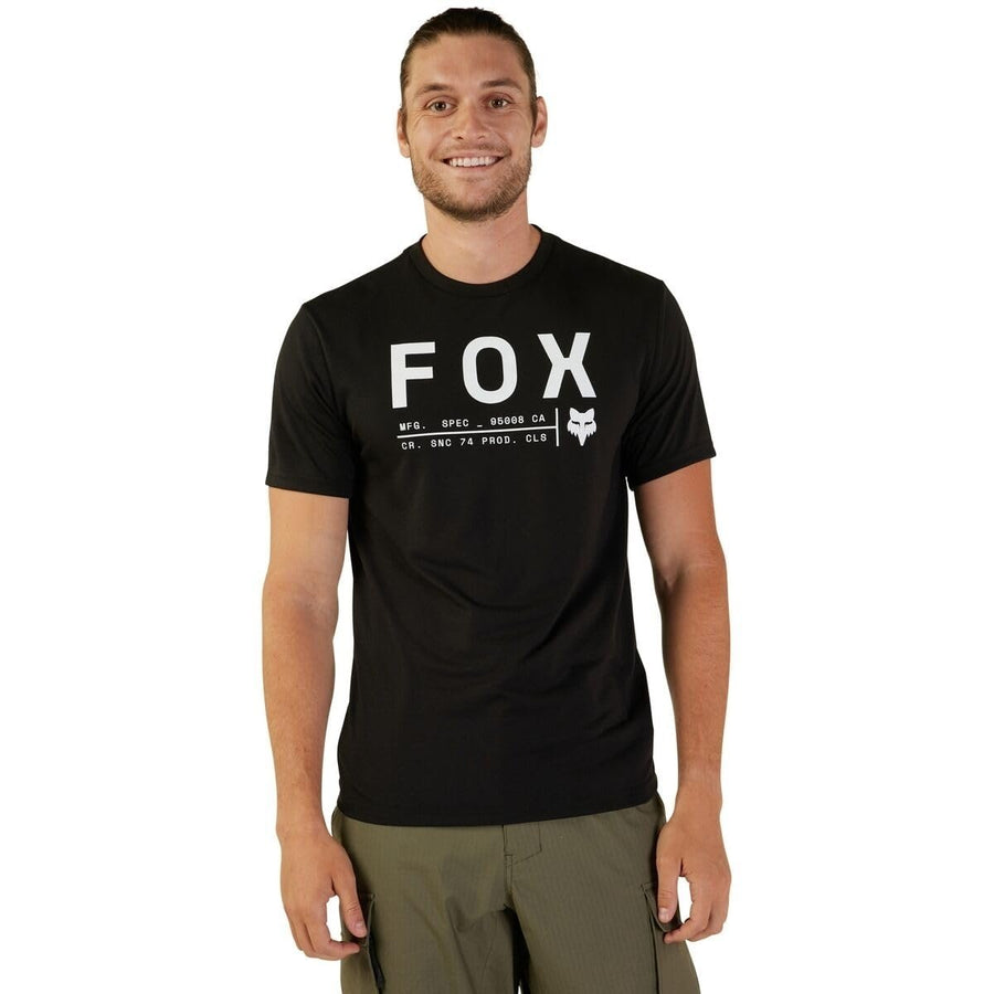 Fox Racing Non Stop Mens Short Sleeve Tech Tee Black Size Available Image 1