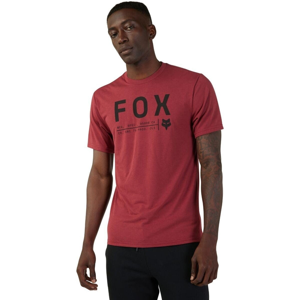 Fox Racing Mens Non Stop SS Tech Tee Scarlet Size M Lightweight Performance Tee Image 2