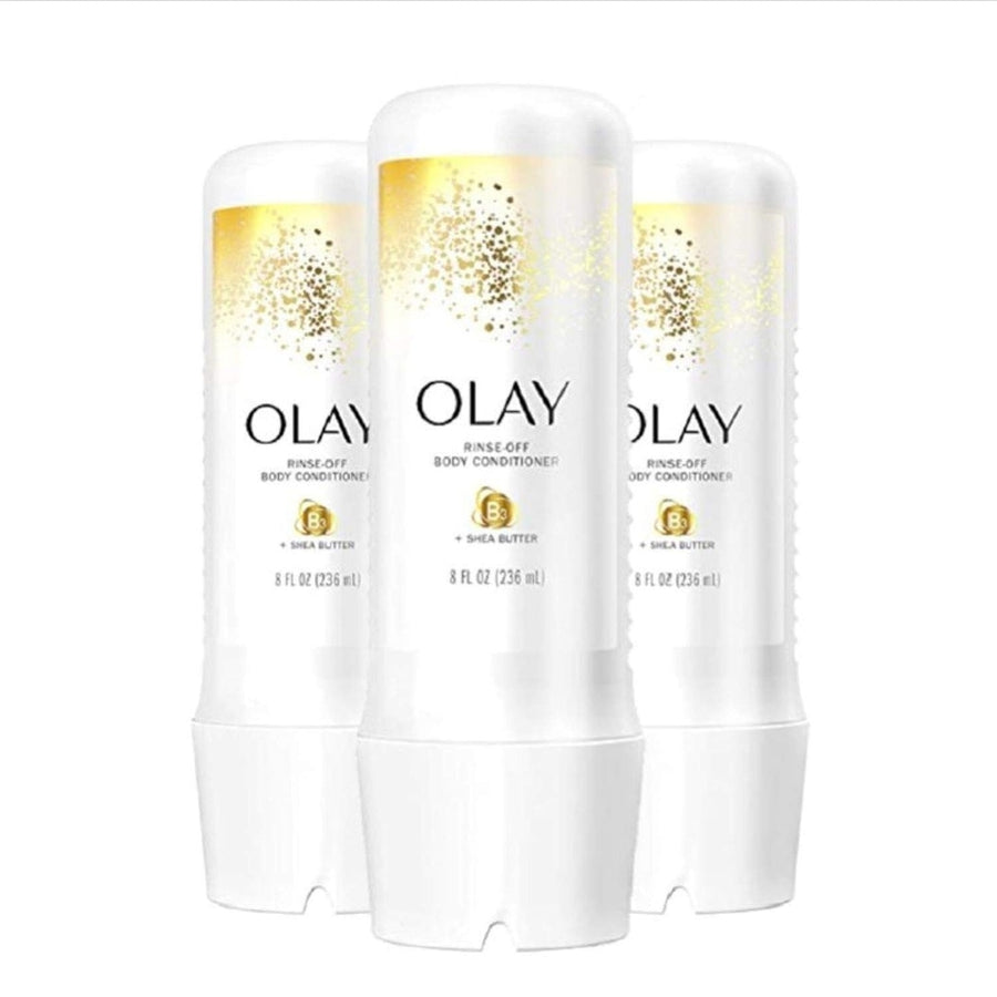 Olay In-Shower Rinse-Off Body Conditioner for Dry Skin with B3 and Shea Butter for Lasting Hydration 8 Fl Oz (Pack of 3) Image 1