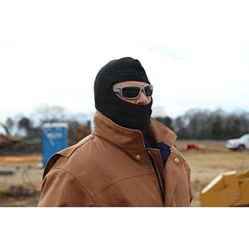 MCR Safety 250-Gram Polyester Fleece Balaclava Face Mask Reflective Binding Cold Weather Face Protection Black ONE SIZE Image 2