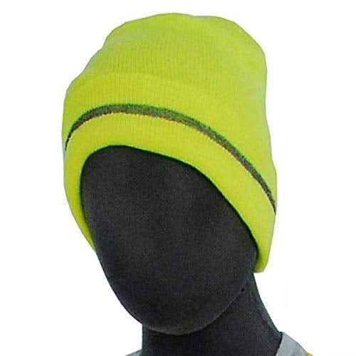 Majestic Glove 75-8201 Knit Acrylic Beanie High Visibility Class 2 One Size Yellow ONE SIZE Hi/Vis Green Image 1