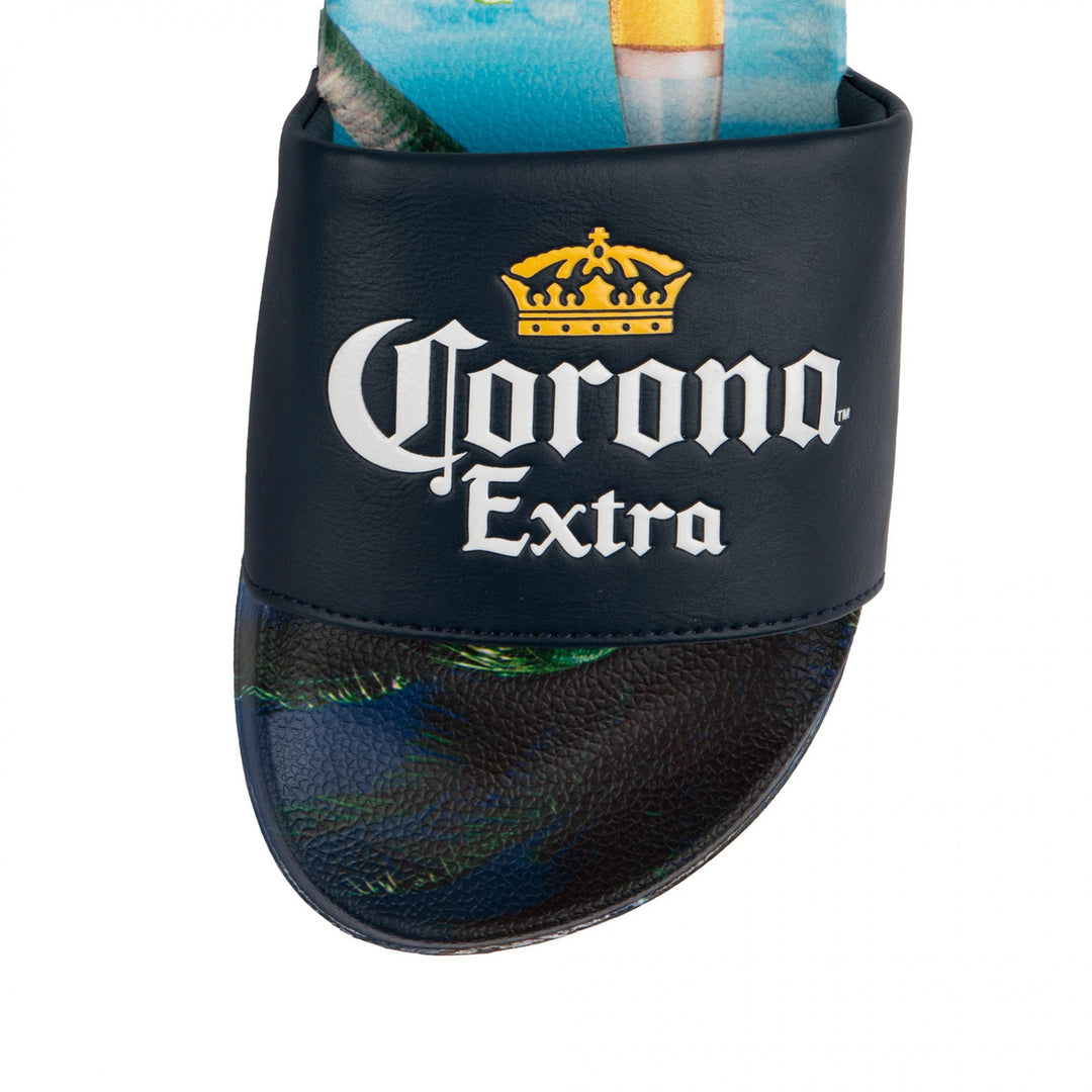 Corona Extra Logo Beach Scene Mens Slide Sandals Image 3