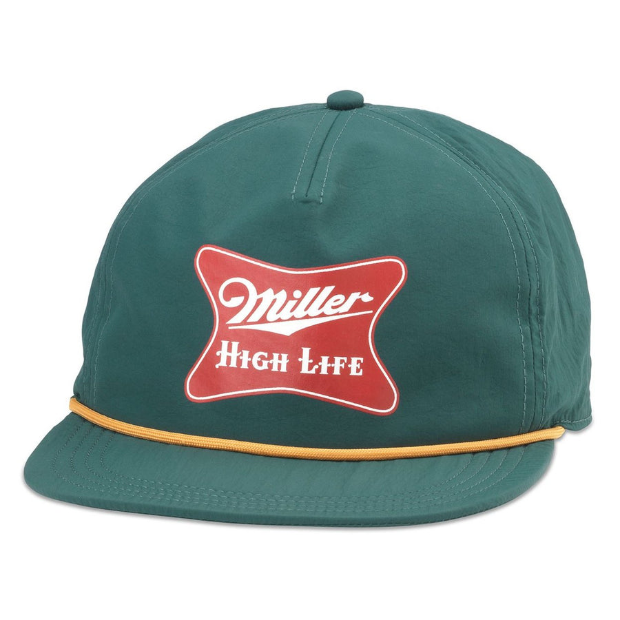 Miller High Life Logo Green Colorway Adjustable Rope Hat Image 1