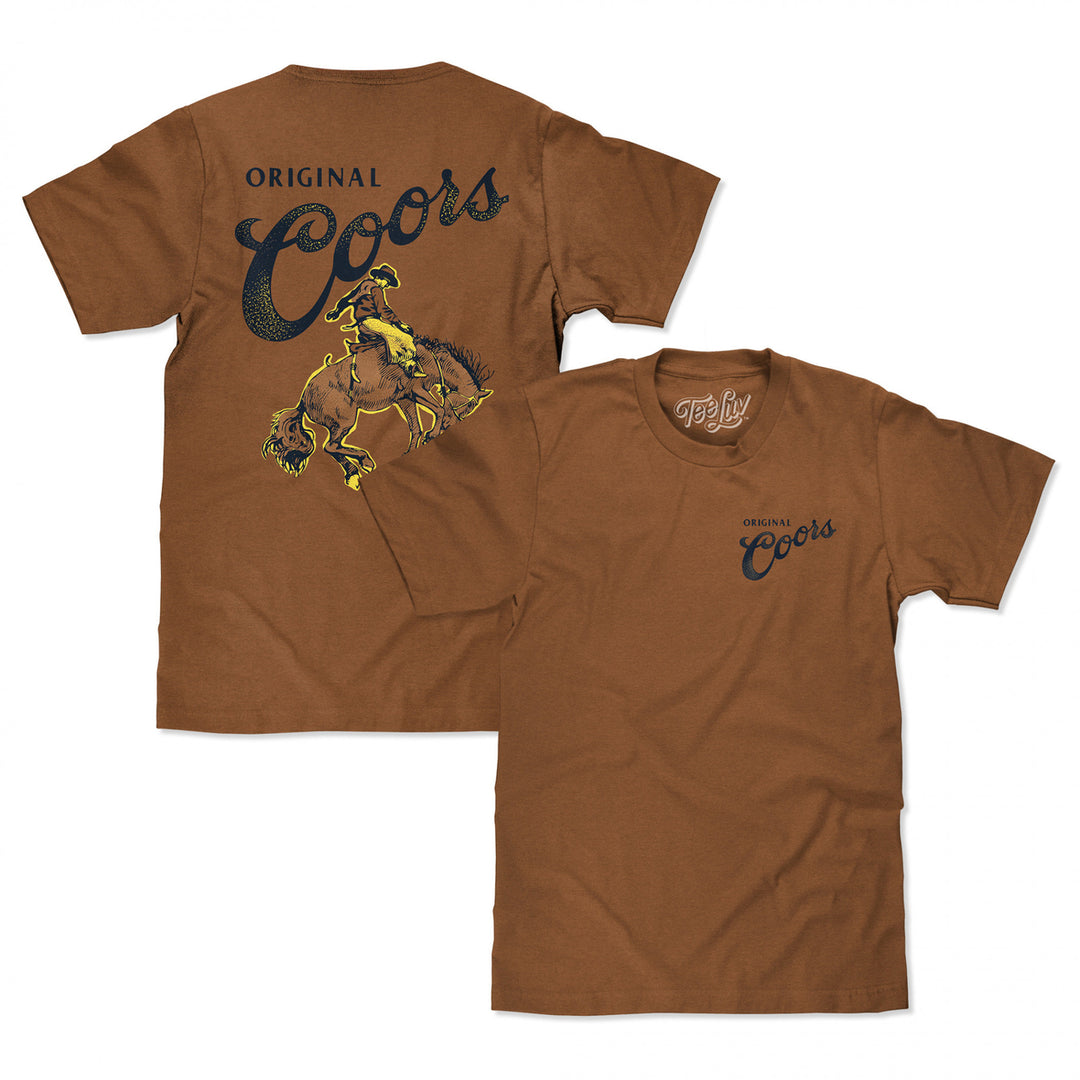 Coors Original Rodeo Time Front and Back Print T-Shirt Image 1