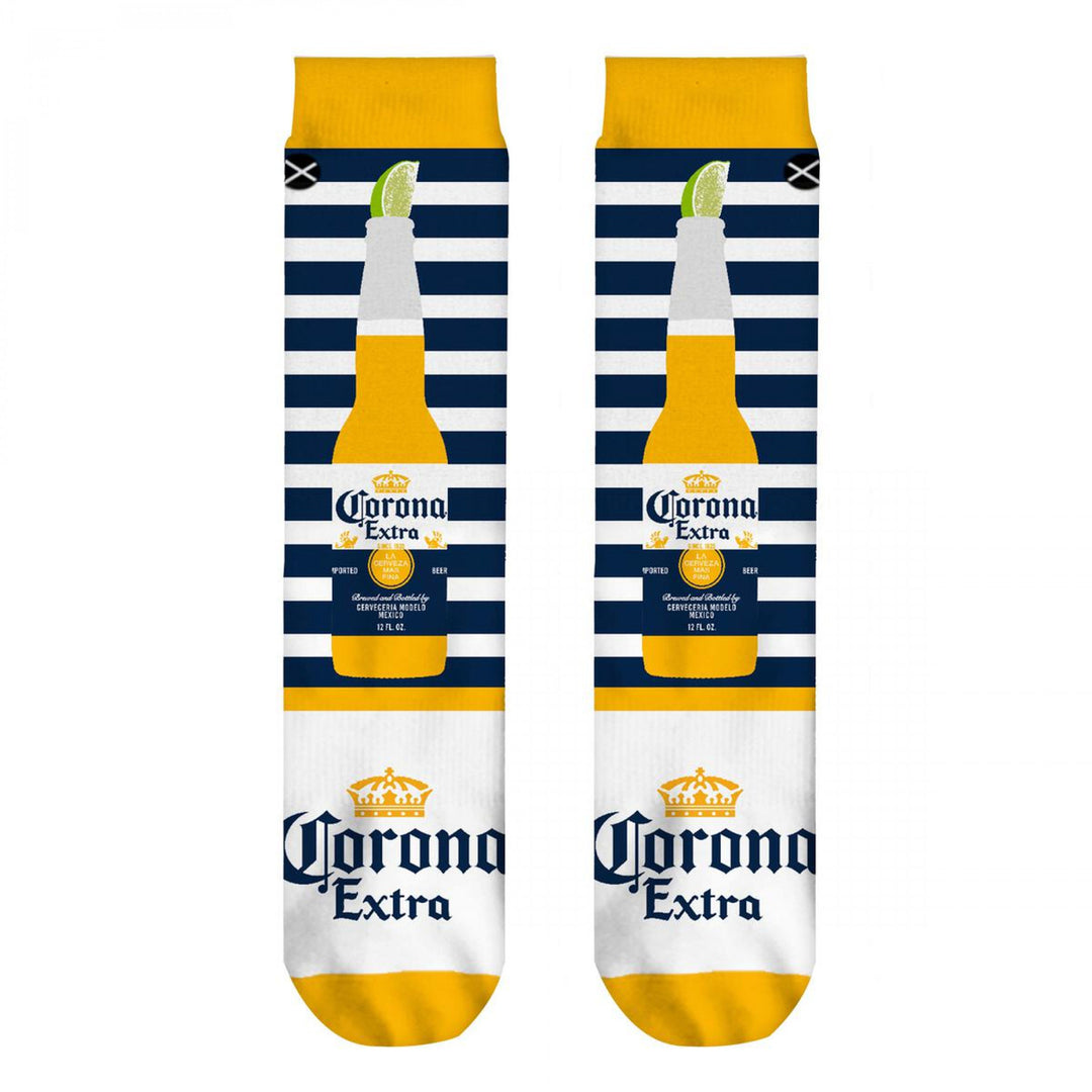 Corona Extra Striped Lime Crew Socks Image 3