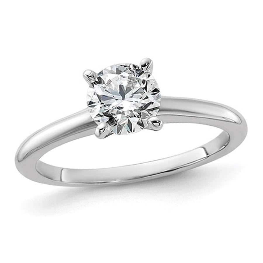 1.00 Carat (ctw VS2-VS1, D-E-F) IGI Certified Lab-Grown Diamond Solitaire Engagement Ring in 14K White Gold Image 1