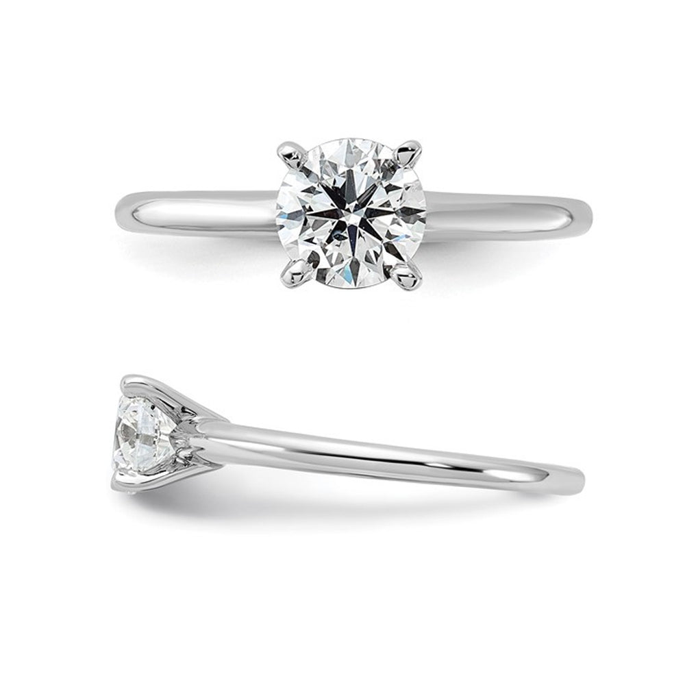 1.00 Carat (ctw VS2-VS1, D-E-F) IGI Certified Lab-Grown Diamond Solitaire Engagement Ring in 14K White Gold Image 2