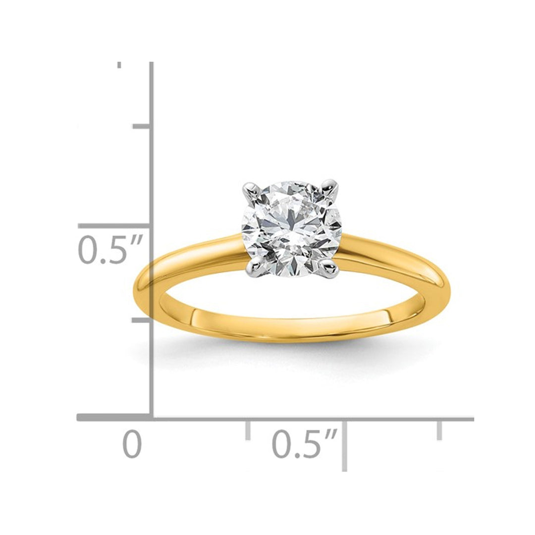 1.00 Carat (ctw VS2-VS1, D-E-F) IGI Certified Lab-Grown Diamond Solitaire Engagement Ring in 14K Yellow Gold Image 4