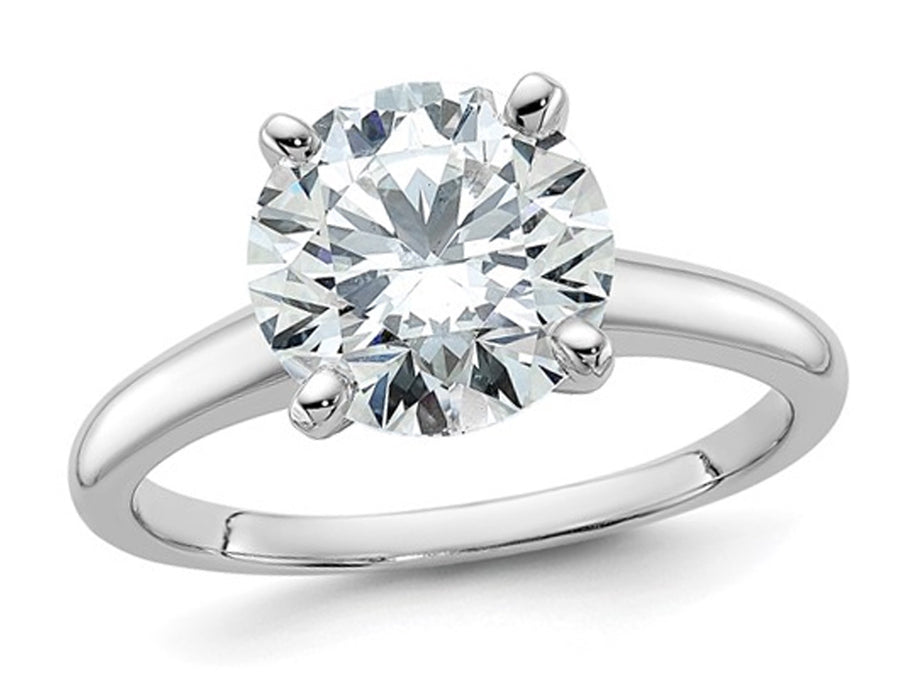 3.50 Carat (ctw VS2-VS1, D-E-F) IGI Certified Lab-Grown Diamond Solitaire Engagement Ring in 14K White Gold Image 1