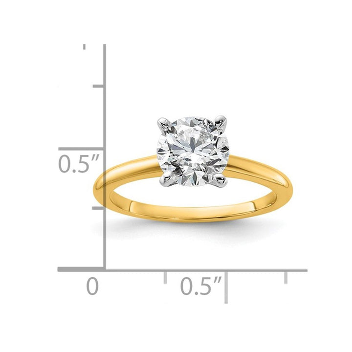 1.50 Carat (ctw VS2-VS1, D-E-F) IGI Certified Lab-Grown Diamond Solitaire Engagement Ring in 14K Yellow Gold Image 3